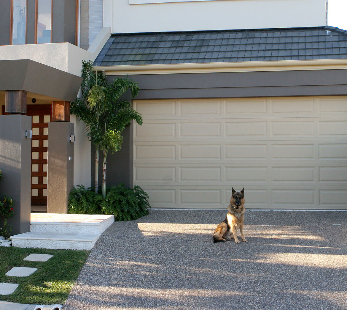 Drover's Dust exposed on driveway